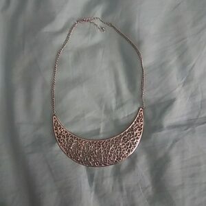 New Silver short adjustable statement necklace